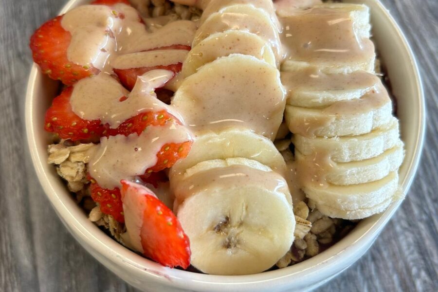 Acai with PB drizzle